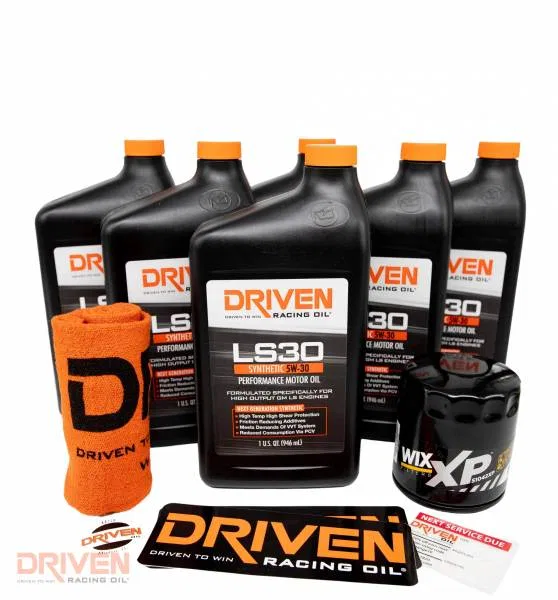 20633K – DRIVEN RACE Oil Change Kit, Used For Gen III GM Engines With 6 Quarts Of LS30 Synthetic 5W-30 Performance Mo...